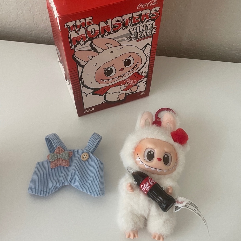 Labubu Coca-Cola Monster Vinyl Figure with Red and White Outfit